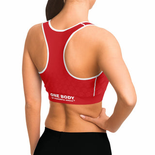 Sports Bra - Fire Red - Synergetic Heroes