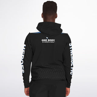 Mens Zip-Up Hoodie - Obsidian Black