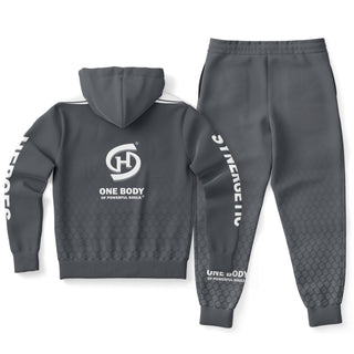 Mens Lettered Hoodie & Jogger - Shadow Gray - Synergetic Heroes