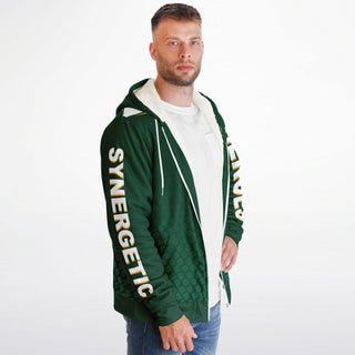 Mens Microfleece Ziphoodie - Emerald Green - Synergetic Heroes