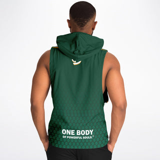 Mens Drop Armhole Hoodie - Emerald Green - Synergetic Heroes