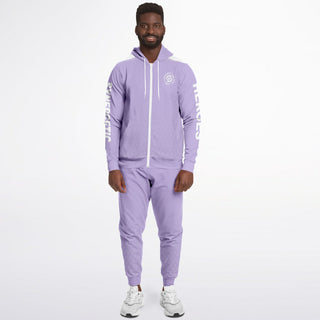 Mens Ziphoodie & Emblem Jogger - Lavender Mist