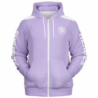 Mens Zip-Up Hoodie - Lavender Mist