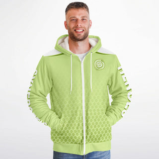 Mens Microfleece Ziphoodie - Harmony Green - Synergetic Heroes