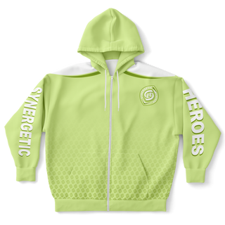 Mens Plus-size Ziphoodie - Harmony Green - Synergetic Heroes