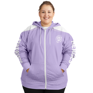 Womens Plus-size Ziphoodie - Lavender Mist - Synergetic Heroes