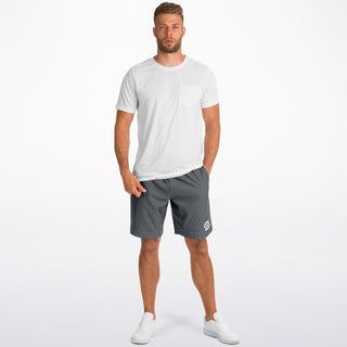 Mens Athletic Long Shorts - Shadow Gray