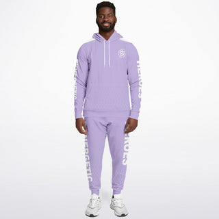 Mens Hoodie & Lettered Jogger - Lavender Mist