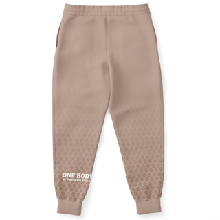 Mens Lettered Jogger - Taupe Stone - Synergetic Heroes