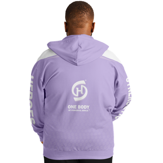 Mens Plus-size Ziphoodie - Lavender Mist - Synergetic Heroes