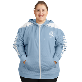 Womens Plus-size Ziphoodie - Angel Blue - Synergetic Heroes