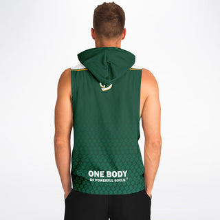 Mens Drop Armhole Hoodie - Emerald Green - Synergetic Heroes