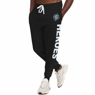 Mens Lettered Jogger - Obsidian Black - Synergetic Heroes