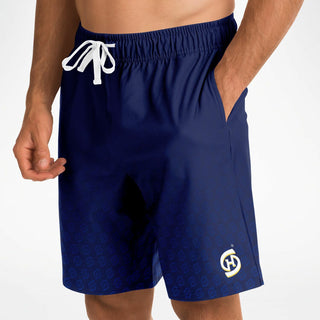 Mens Athletic Long Shorts - Midnight Blue