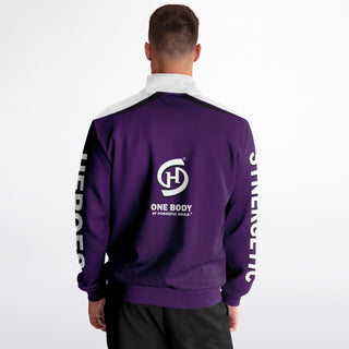 Mens Track Jacket - Purple Shield