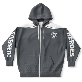 Mens Plus-size Ziphoodie - Shadow Gray - Synergetic Heroes