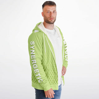 Mens Microfleece Ziphoodie - Harmony Green - Synergetic Heroes