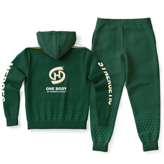 Mens Hoodie & Jogger - Emerald Green - Synergetic Heroes