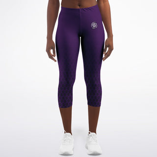 Capri Leggings - Purple Shield