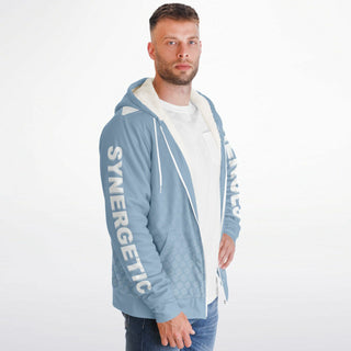 Mens Microfleece Ziphoodie - Angel Blue - Synergetic Heroes