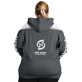 Womens Plus-size Ziphoodie - Shadow Gray - Synergetic Heroes