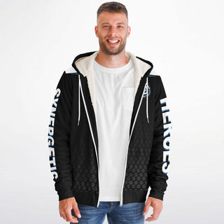 Mens Microfleece Ziphoodie - Obsidian Black - Synergetic Heroes