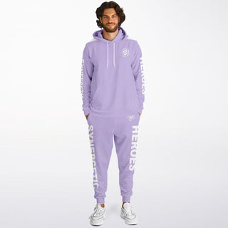 Mens Hoodie & Lettered Jogger - Lavender Mist