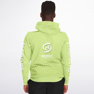 Mens Zip-Up Hoodie - Harmony Green - Synergetic Heroes