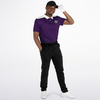 Mens Polo Shirt - Purple Shield