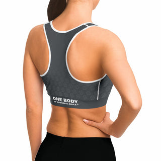 Sports Bra - Shadow Gray - Synergetic Heroes