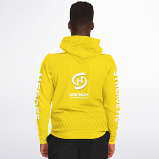 Mens Zip-Up Hoodie - Yellow Sun - Synergetic Heroes