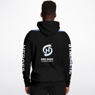 Mens Hoodie - Obsidian Black - Synergetic Heroes