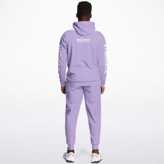 Mens Hoodie & Emblem Jogger - Lavender Mist