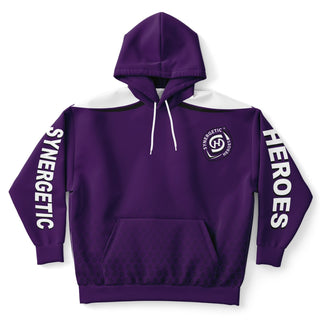 Mens Plus-size Hoodie - Purple Shield