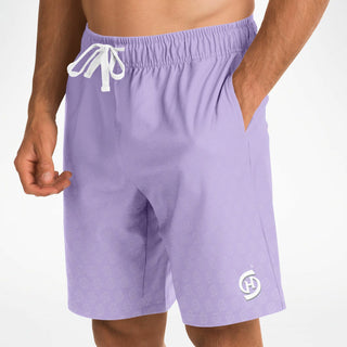 Mens Athletic Long Shorts - Lavender Mist