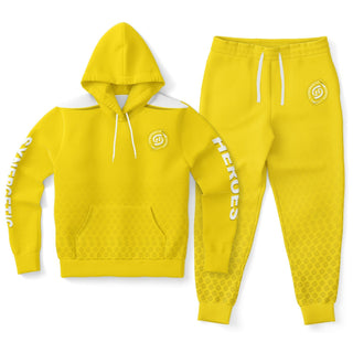 Mens Hoodie & Emblem Jogger - Yellow Sun