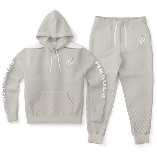 Mens Hoodie & Emblem Jogger - Jade White