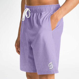 Mens Athletic Long Shorts - Lavender Mist