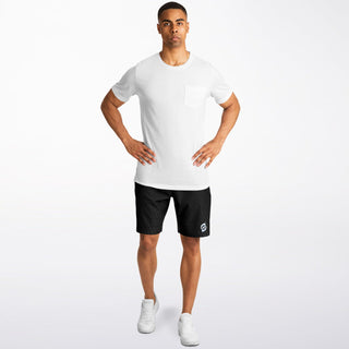 Mens Athletic Long Shorts - Obsidian Black