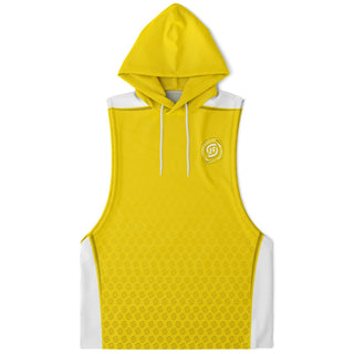 Mens Drop Armhole Hoodie - Yellow Sun - Synergetic Heroes