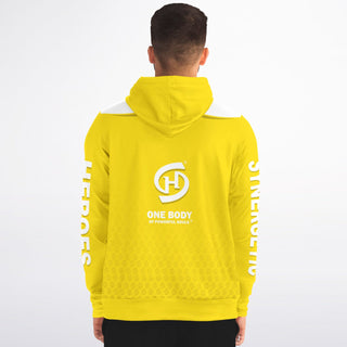 Mens Zip-Up Hoodie - Yellow Sun - Synergetic Heroes