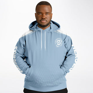 Mens Plus-size Hoodie - Angel Blue - Synergetic Heroes