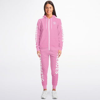 Womens Lettered Ziphoodie & Jogger - Soft Rose - Synergetic Heroes