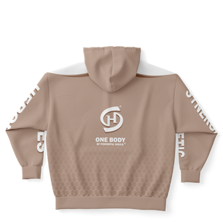 Mens Plus-size Ziphoodie - Taupe Stone - Synergetic Heroes