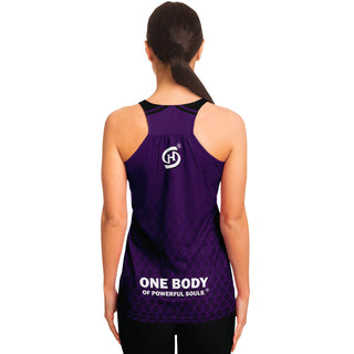 Flowy Racerback Tank Top - Purple Shield