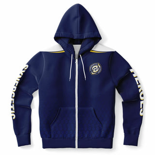 Mens Zip-Up Hoodie - Midnight Blue