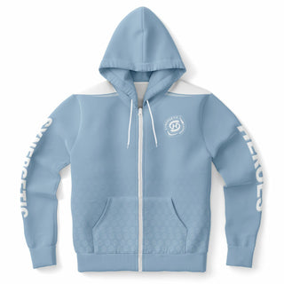 Mens Zip-Up Hoodie - Angel Blue - Synergetic Heroes