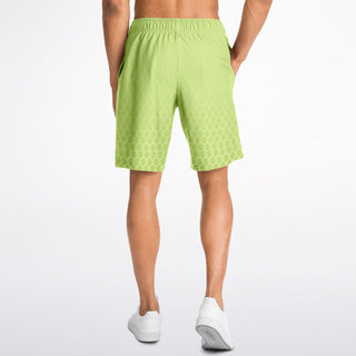 Mens Athletic Long Shorts - Harmony Green