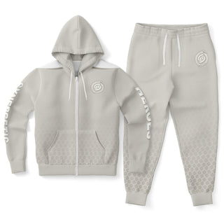 Mens Ziphoodie & Jogger - Jade White - Synergetic Heroes