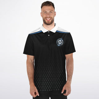 Mens Polo Shirt - Obsidian Black - Synergetic Heroes